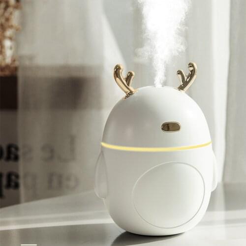 320ml Deer Humidifier Portable Mini Aromatherapy Essential Oil Diffuser Home Air Fresher Mute Air Humidifier with Night Lamp