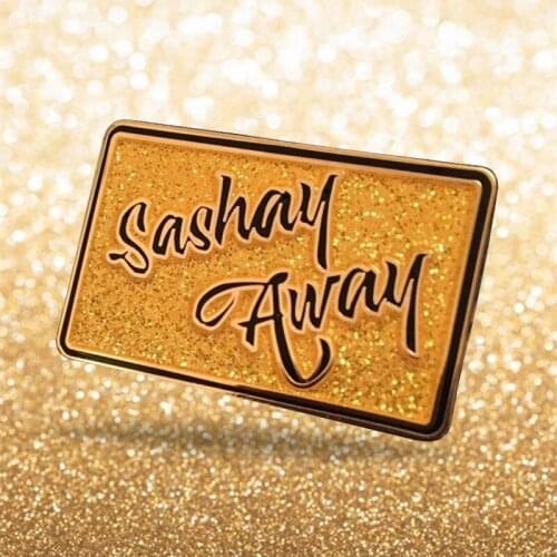 Sashay Away Rupaus Drag Race Glitter Enamel Brooch Pins Badge Lapel Pin Brooches Alloy Metal Fashion Jewelry Accessories