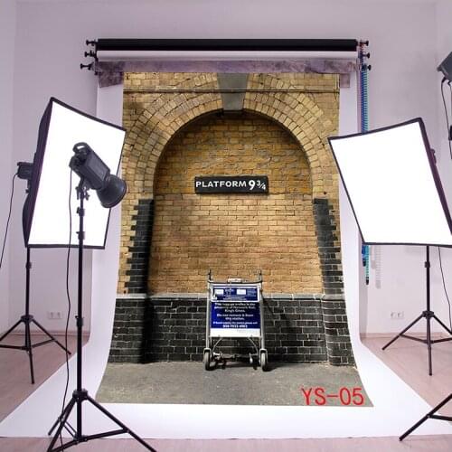 SHENGYONGBAO Vinyl Custom Heaven Brick Wall Photography Backdrop Platform 9 3/4 railway Station Photo Studio Background SS-9115