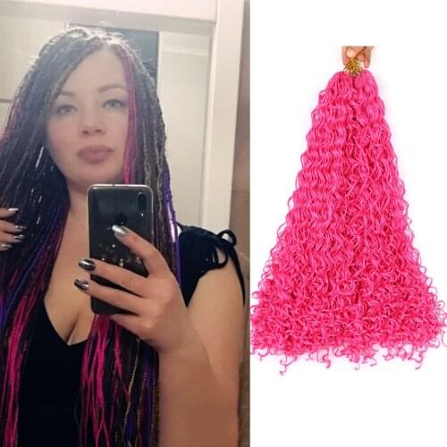 Yihan Synthetic ZIZI Braids Hair 28" 48 Strands Box Braids Crochet Hair Grey Pink Blonde Green Curly Braiding Hair Extensons