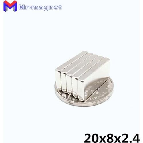 50pcs 20x8x2.4mm Super strong neo neodymium 20mmx 8mmx 2.4mm magnet 20x8x2.4, NdFeB magnet 20*8*2.4mm magnets 20*8*2.4