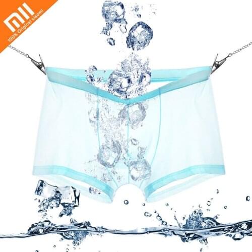Xiaomi 3pcs Summer Ice Silk Mens Underwear 3D U Convex Men Panties Boxer Shorts Comfortable Breathable Seamless Underpants
