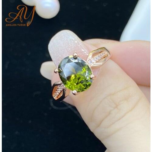 Anillos Yuzuk Women Rings 925 Silver Jewelry Ring With High Quality Green Oval Cubic Zirconia Oval Wedding Anniversary Gifts