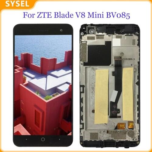 For ZTE Blade V8 Mini BV085 LCD Display Touch Screen Digitizer Glass Assembly V8 Mini Lcd Display With Frame + Free Tools