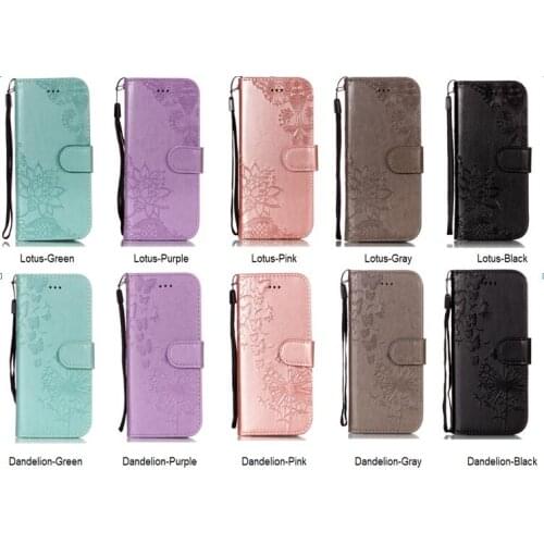 10pcs/lot free Lotus Dandelion flower Wallet Leather Case For huawei P20/P20 PRO/P20 Lite/Nova 3E P Smart Enjoy 7S Y9 2018