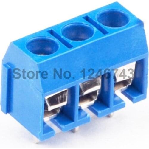 50PCS KF-301-3P 3 Pin Screw Terminal Block Connector 5.08mm Pitch