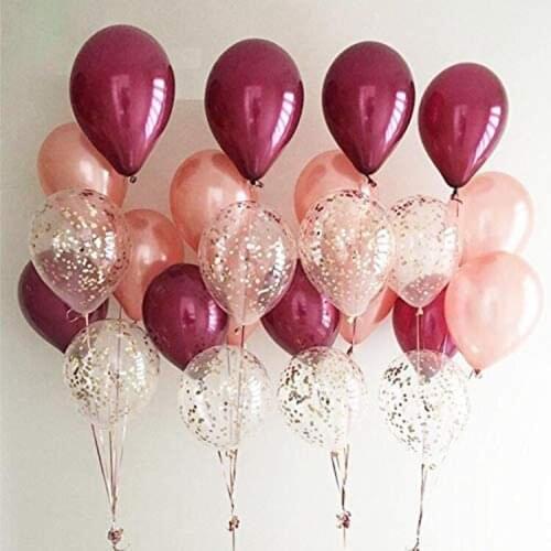 62pcs Burgundy pink rose gold Balloons Garland Set wedding Birthday Party Decorations Balloon Arch Garland Baby Shower girl