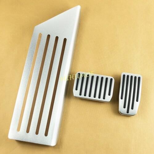 Aluminium alloy LHD Car Footrest Dead Gas Throttle Brake Pedal Pad Cover Set For 2018-2020 2021 Tesla Model 3