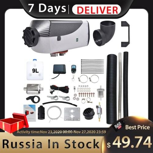 5KW 8KW 12V/24V Car Heater Parking Heater For Boats Bus Car Heater With Remote Control And Silencer For Free Air Diesel Heater