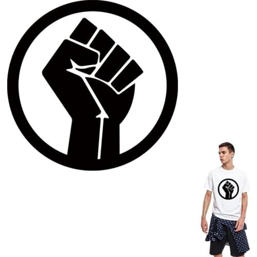 Fight for The Black Iron-on Transfers Patches for Clothing Vinyl Thermo Stickers Applique Diy Thermotransfer Stripes Clothes Set