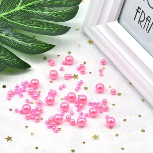 Mix Size 3/4/6/8/10mm ABS Imitation Pearl Round Beads Decoration Without Holes 20g/Lot Grament Bead Cloth Accessories Crafts