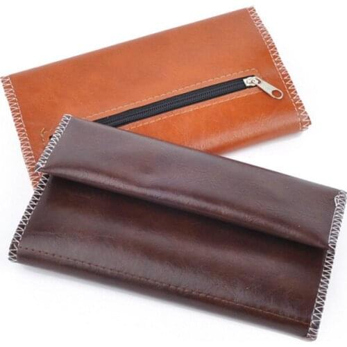 93*155mm New Portable Leather Tobacco Pouch Bag Portable Case Single Double Pipe Holder Smoking Accessories Fashion Gifts
