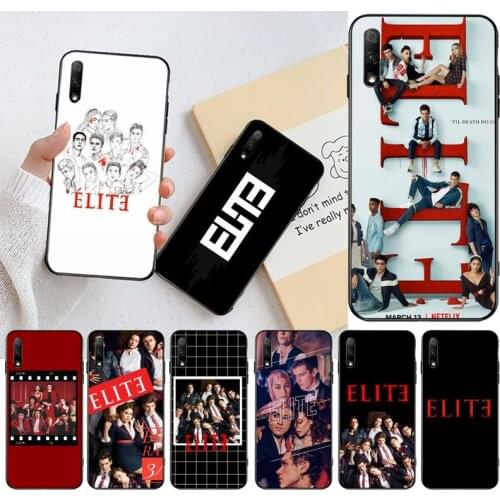 YJZFDYRM Spanish TV series Elite Black Cell Phone Case for Huawei Honor 30 20 10 9 8 8x 8c v30 Lite view pro