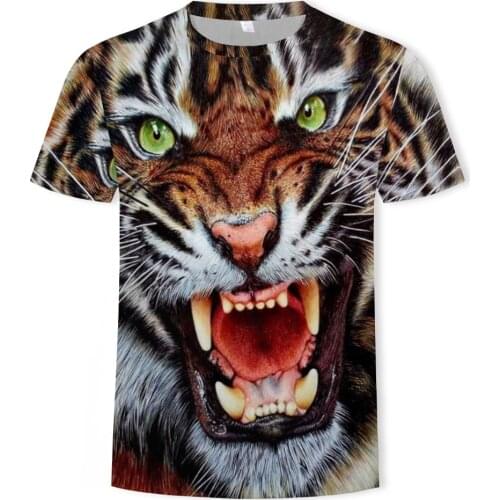 Fashion men 3D t shirt beast king printed mens t-shirt casual round neck compassionate mens street mens clothing