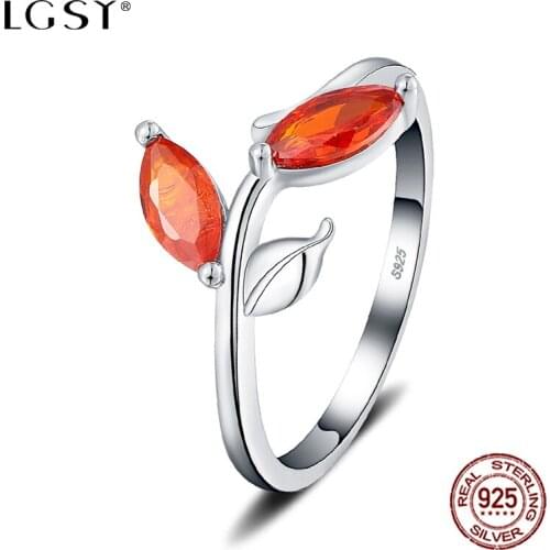 LGSY DR1067 925 Sterling Silver Rings Sapphire Fine Jewelry Round Rings Female Finger Rings Wholesale Blue Crystal Jewelry