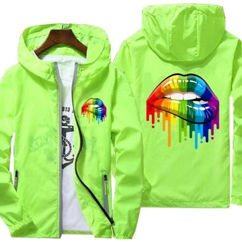 Lips Leopard Graphic Jacket Men Women Waterproof Sun Protection Clothing Fishing Quick Dry Skin Windbreaker