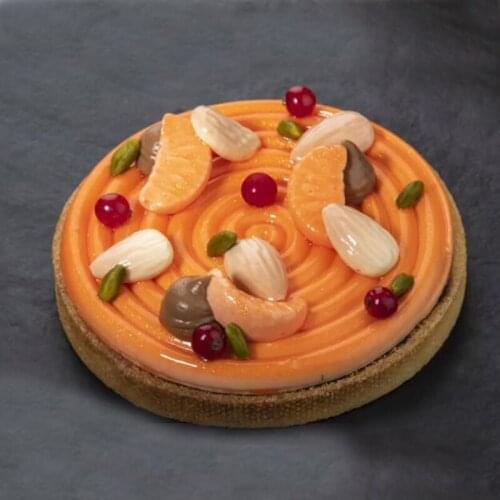 Meibum Tangerine Silicone Cake Molds Dessert Placing Decoration Mould Stainless Steel Tart Ring Bakeware Pastry Pie Baking Tools