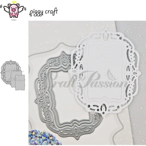 Piggy Craft metal cutting dies cut die mold 2021 New Doily frame Scrapbook paper craft knife mould blade punch stencils dies