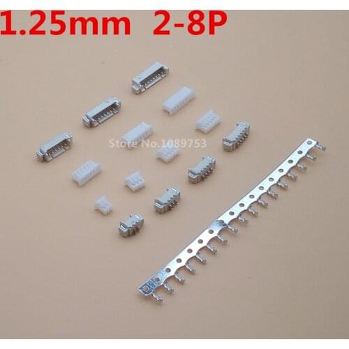 Micro JST 1.25mm 2-8 Pin Horizontal Type SMD Connector Plug Female ,Male x 20 Sets