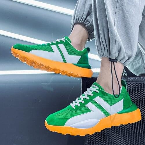 Mens sports shoes breathable air mesh outdoor sports shoes spring and autumn couples cushion flat shoes training running shoes