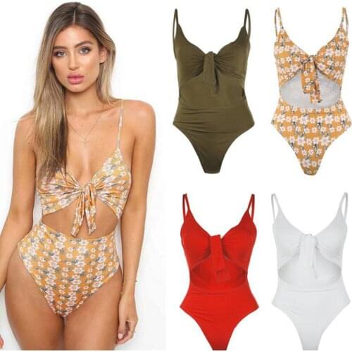 New Hollow Out One Piece Swimsuit Women Swimwear Solid Swimsuit Bathing Suit Beach Trikini Bodysuit