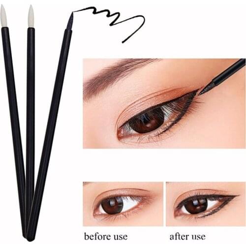 50pc/pack Disposable Individual Brush Waterproof Eyebrow Cotton Swab Colored Cosmetics Pen For Eyeshadow Eyeliner Makeup Tools
