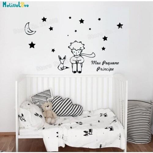 Portuguese Version My Little Prince Wall Sticker For Spanish Home Decoration Vinilos Paredes Self-adhesive Art Vinyl Mural YT305