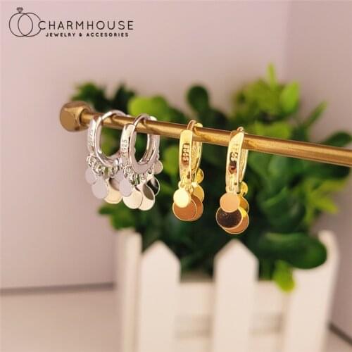 Charm Earrings For Girls 925 Silver/18K Gold Color Multi Leaves Tassel Hoop Earing Set Brincos Femme 2021 Trendy Jewelry Bijoux