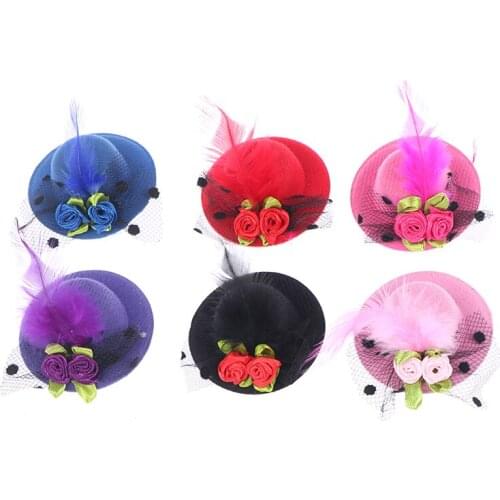 1PCS New Dollhouse Miniature Hat Headwear DIY Accessories Hairpin Children Hairpin 5.8CM Toys for Girls
