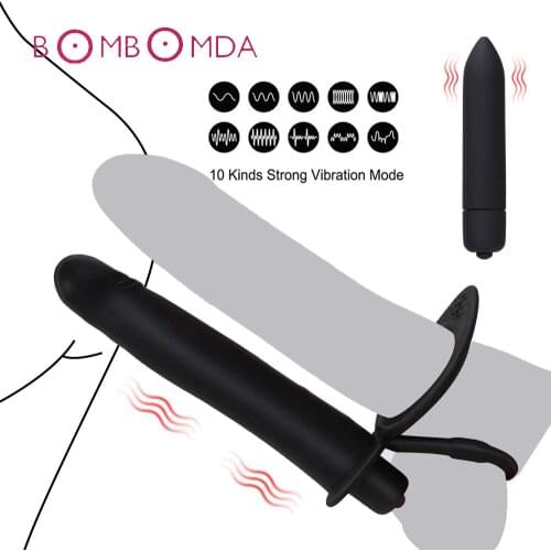 Silicone Dildo Vibrators Double Penetration Vibrators Anus Plug Butt For Women Clitoris Stimulate Adult Toys Prostate Massager