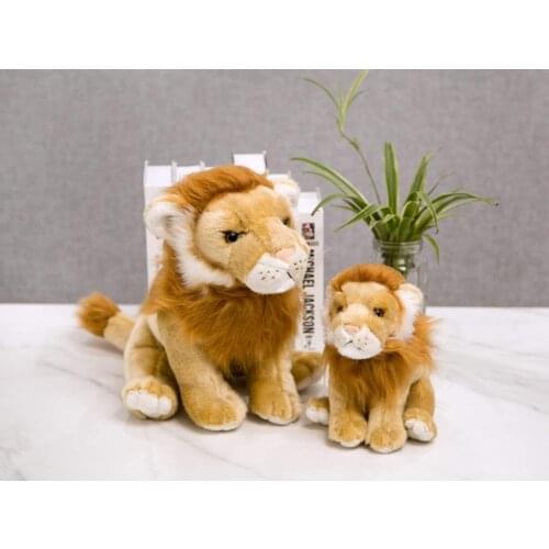 Cute New 20/30/40cm Lifelike Stuffed Lion Plush Toys Simulation Animal King Lion Plush Dolls for Kids Baby Kawaii Birthday Gift