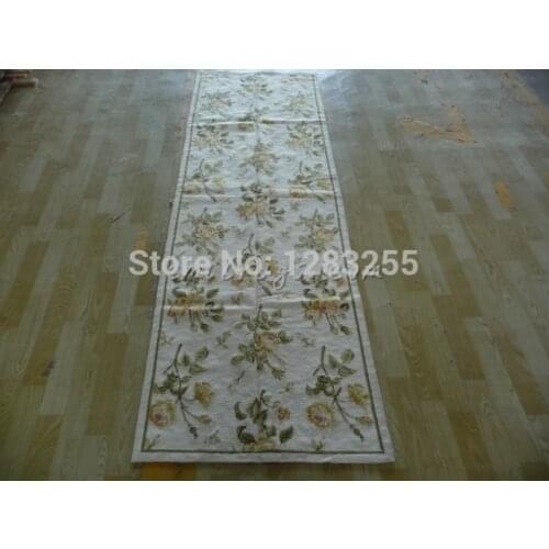 Vintage Needle-point Carpet Handmade Needlepoint Embroidery Home Decore Wool Knitting Carpets