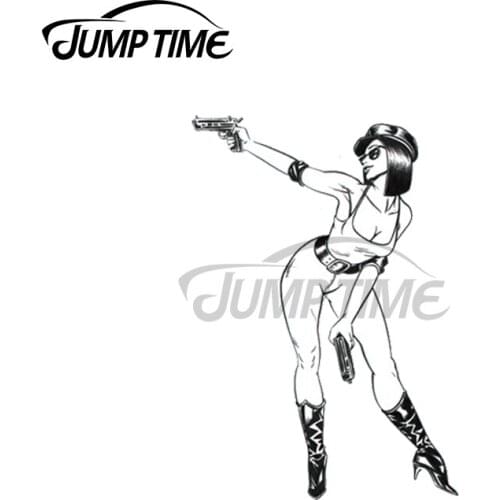 Jump Time 13 x 9.6cm For Bang! Sexy Girl Graffiti Car Stickers Decoration Decal Campervan Air Conditioner Sunscreen Decoration