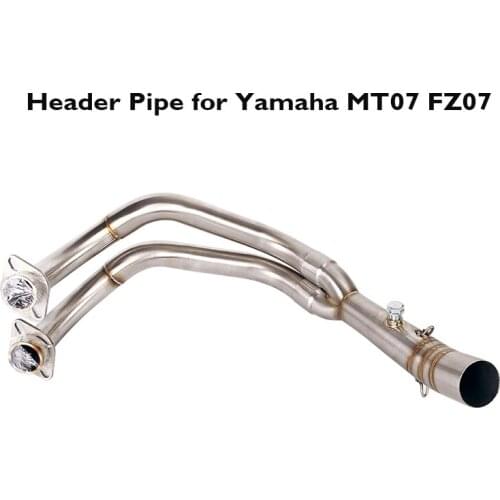 Motorcycle Slip on MT07 FZ07 Exhaust System Connect Link Tube Header Pipe for Yamaha MT07 FZ07
