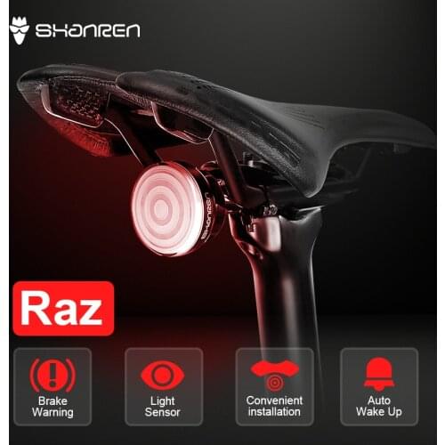SHANREN Raz Smart Bike Tail Light Bicyle Rear Light for Saddle Seatpost Helmet bike Safety Warning Rear Light Cycling Taillamp