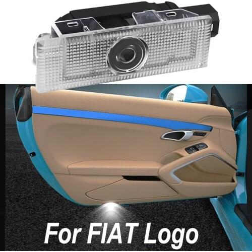 1-10 Pair For Fiat Logo Door Courtesy Laser Ghost Shadow Lamp For 500X Grande Punto Car Welcome Light Projector Wholesale