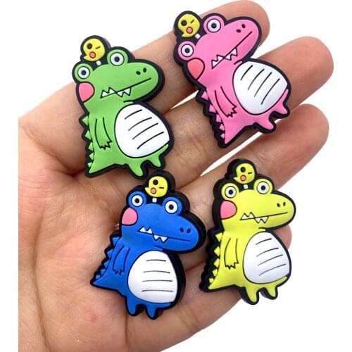 10PCS/Set Mix Cartoon Components Animal Crocodile Icon PVC Flat Back Accessorie Crafts For DIY Scrapbook Phone Case Jewelry