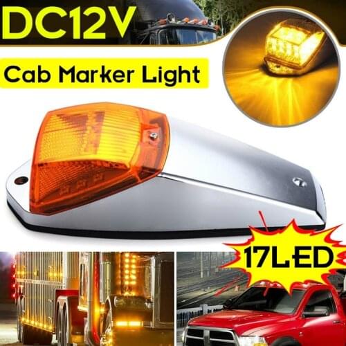 2/1 PCS 17LED Truck Cab Marker Light Top Roof Running Lights Truck Trailer Light Warning Light 12V