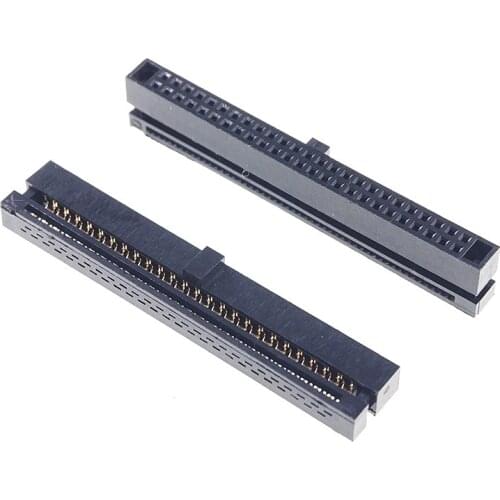 200 Pcs 0.050" 1.27mm 50 Pin dual Row IDC Connector 2x25 P 50 position Rectangular Female Socket Receptacle Ribbon Cable