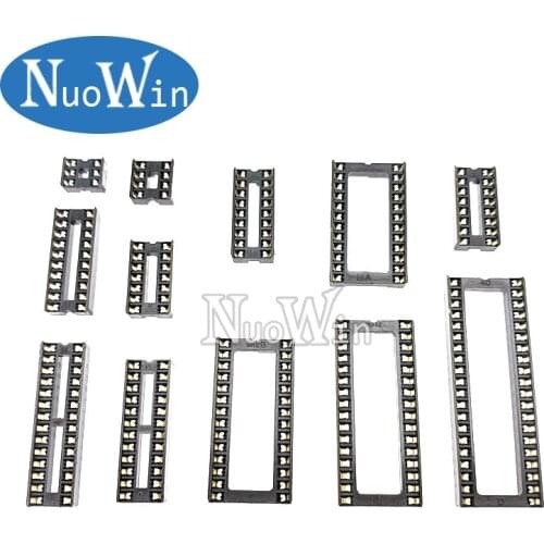 200PCS IC Sockets DIP6 DIP8 DIP14 DIP16 DIP18 DIP20 DIP28 DIP40 pins Connector DIP Socket 6 8 14 16 18 20 24 28 40 pin