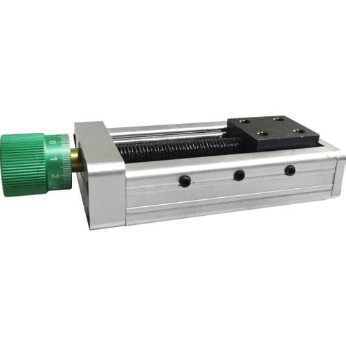 35x35MM Welding Precision Fine-Tuning Slider Manual Screw Adjustment Sliding Table Welding Gun Bracket Slide Stroke 60/100MM