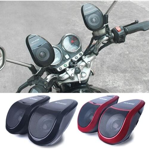 Motorcycle Bluetooth5.0 Speakers Black Motorbike Stereo Speaker FM Radio Multi Purpose Waterproof High Quality Audio Amp System
