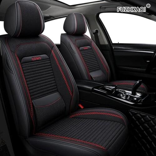 FUZHKAQI flax car seat covers For Skoda Octavia 2 a7 a5 a3 Fabia Superb 2 3 Rapid Yeti super auto accessories seat cover cars