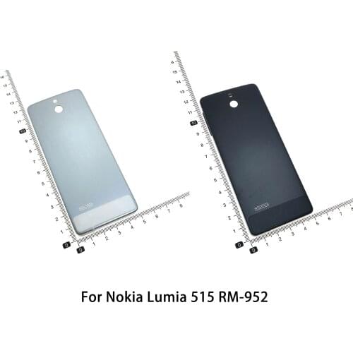 For Nokia Lumia 515 RM-952 Housing Battery Back Cover Rear Door 515 Metal Battery Cover New Metal Rear Case With Side Keys