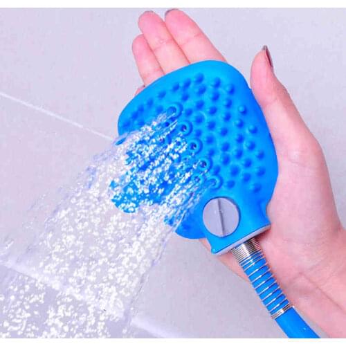 Pet Shower Dog Shower Elastic Non-slip Pet Cat and Dog Massage Shower Nozzle Pet Shower Glove Bristles Universal Interface H8206