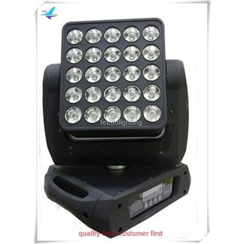 E-2/lot China led matrix 5x5 moving head 25X12w RGBW led matrix moving head beam with pixel control