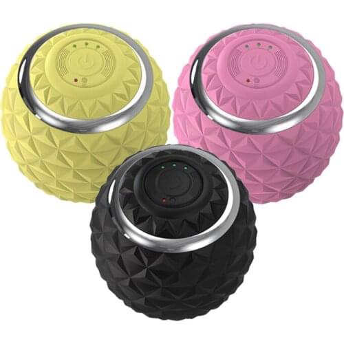 Electric fascia ball Body massager recovery 4 adjustment silicone muscle relaxation relief the pain vibration massage ball