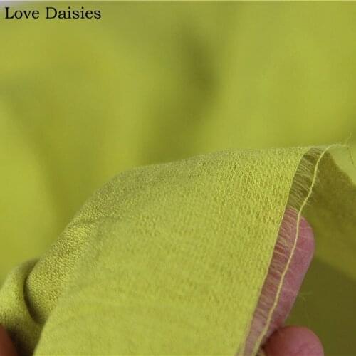 Mustard Yellow Solid Color Rayon/Nylon Thin Fine Fabric for DIY Handmade Summer Fashion Apparel Dress Top Shirt Blouse Textile