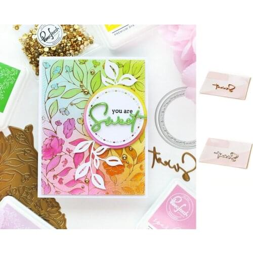 Hot Sale Sweet Letters Cutting Dies Hot Foil Scrapbooking Diary decorate Embossing Template Diy Greeting Card 2021 New Arrival