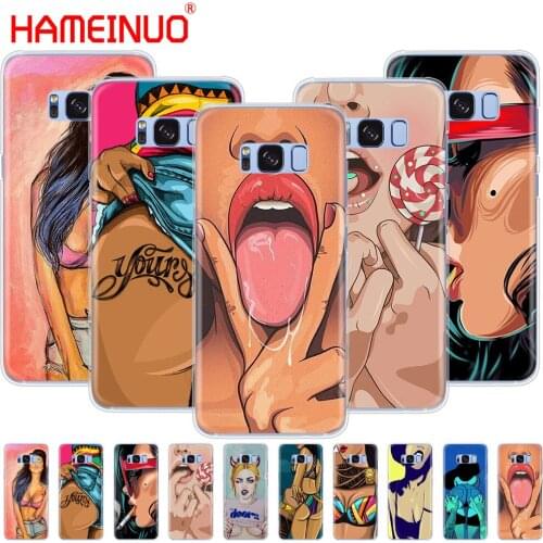HAMEINUO hot flirt sexy girl cell phone case cover for Samsung Galaxy S9 S7 edge PLUS S8 S6 S5 S4 S3 MINI